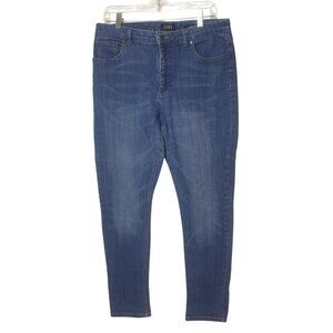 Jones New York Lexington Skinny Jeans Size 14 Classic Stretch High Rise Denim